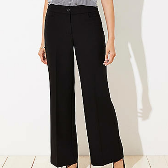LOFT Pants - LOFT HIGH WAIST WIDE LEG PANTS IN BLACK